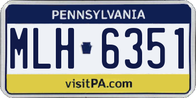 PA license plate MLH6351