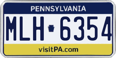 PA license plate MLH6354