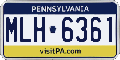 PA license plate MLH6361