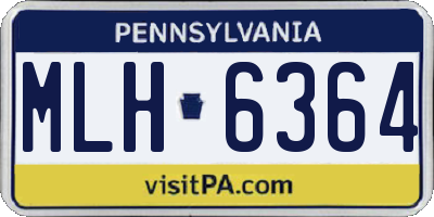 PA license plate MLH6364