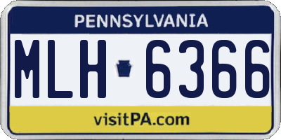 PA license plate MLH6366