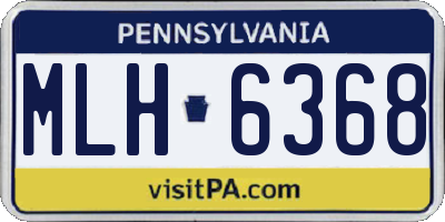 PA license plate MLH6368