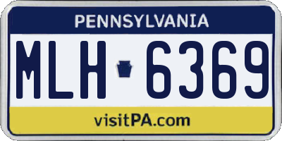 PA license plate MLH6369