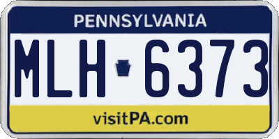 PA license plate MLH6373