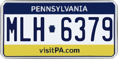 PA license plate MLH6379