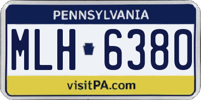 PA license plate MLH6380