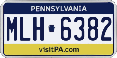 PA license plate MLH6382