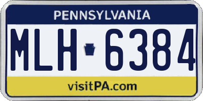 PA license plate MLH6384