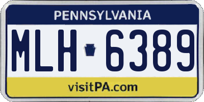 PA license plate MLH6389