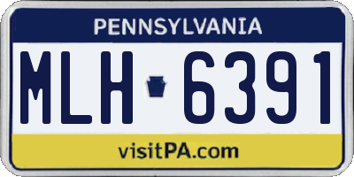 PA license plate MLH6391