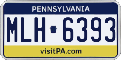 PA license plate MLH6393