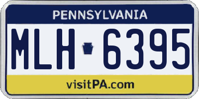 PA license plate MLH6395