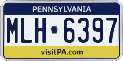 PA license plate MLH6397