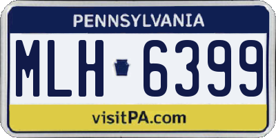 PA license plate MLH6399