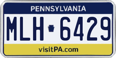 PA license plate MLH6429