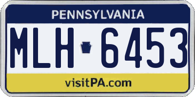 PA license plate MLH6453