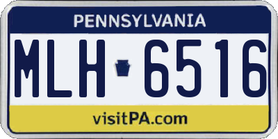 PA license plate MLH6516
