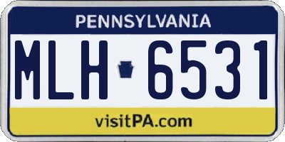 PA license plate MLH6531