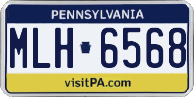 PA license plate MLH6568