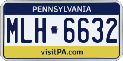PA license plate MLH6632