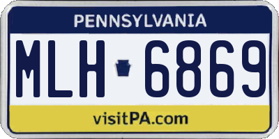 PA license plate MLH6869