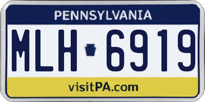 PA license plate MLH6919