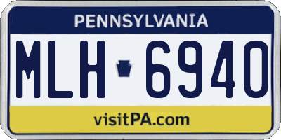 PA license plate MLH6940