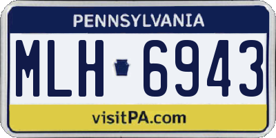PA license plate MLH6943