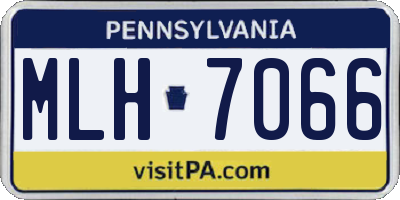 PA license plate MLH7066