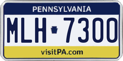 PA license plate MLH7300