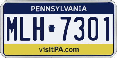 PA license plate MLH7301
