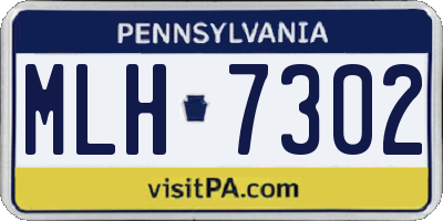 PA license plate MLH7302