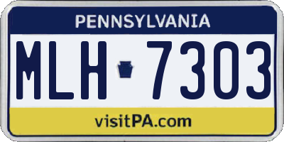 PA license plate MLH7303