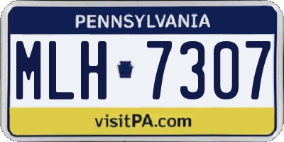 PA license plate MLH7307