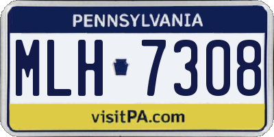 PA license plate MLH7308