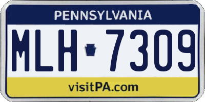 PA license plate MLH7309