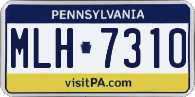 PA license plate MLH7310