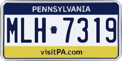 PA license plate MLH7319