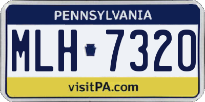 PA license plate MLH7320