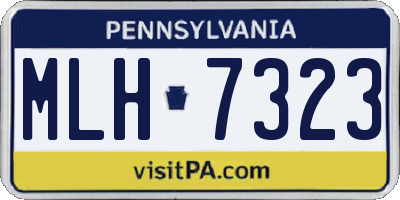 PA license plate MLH7323