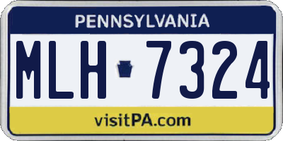 PA license plate MLH7324