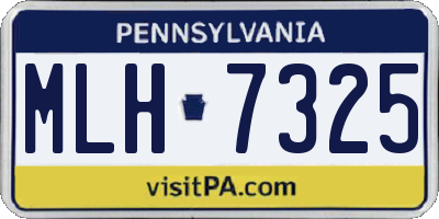 PA license plate MLH7325