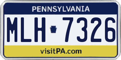PA license plate MLH7326