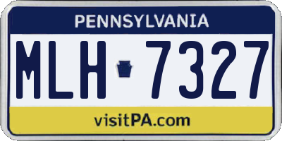 PA license plate MLH7327