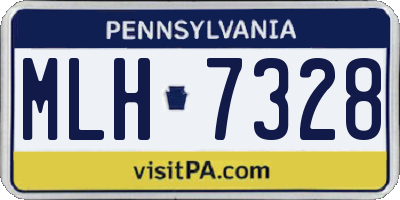 PA license plate MLH7328