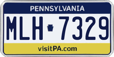 PA license plate MLH7329