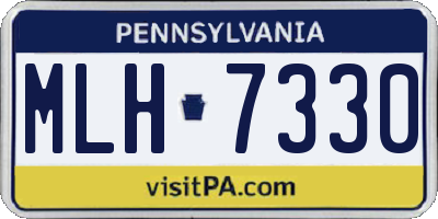 PA license plate MLH7330