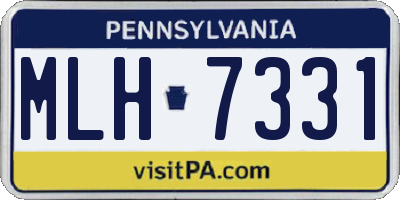 PA license plate MLH7331