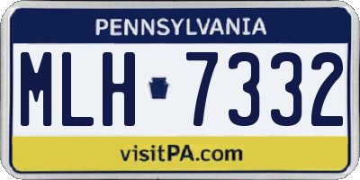 PA license plate MLH7332