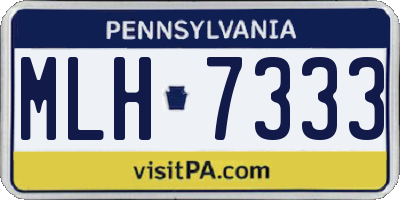 PA license plate MLH7333